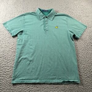 Clubhouse Collection Masters Polo Mens M Augusta Logo Green Made In Italy